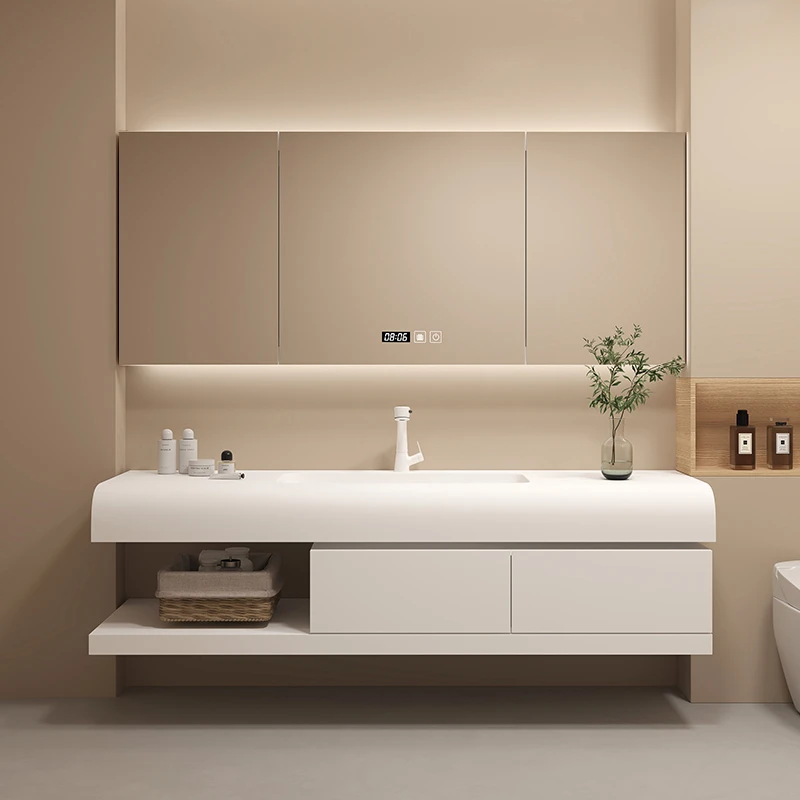 Home Bathroom Partition Wall - Lades Papier Badkamerkast Huidverzorging Modern Luxe