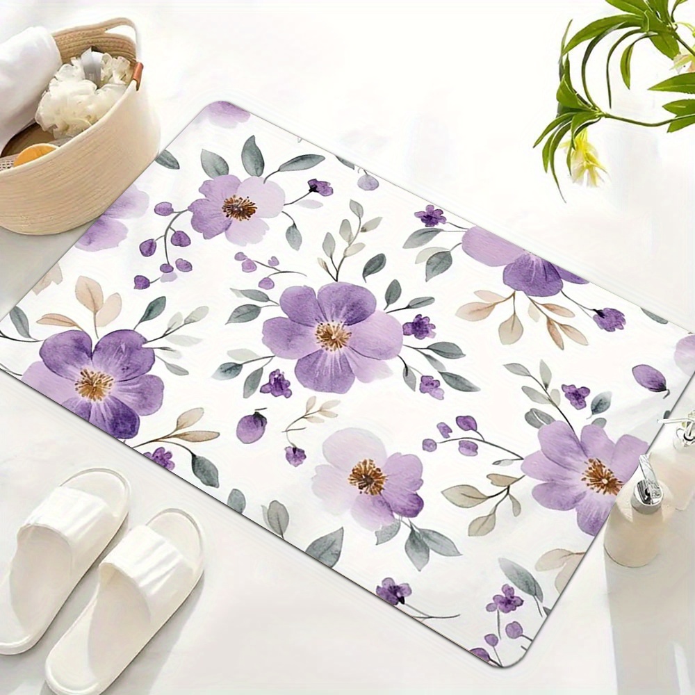Home Bathroom Ideas - Luxe deurmat met bloemenprint Welkomstmat Polyester