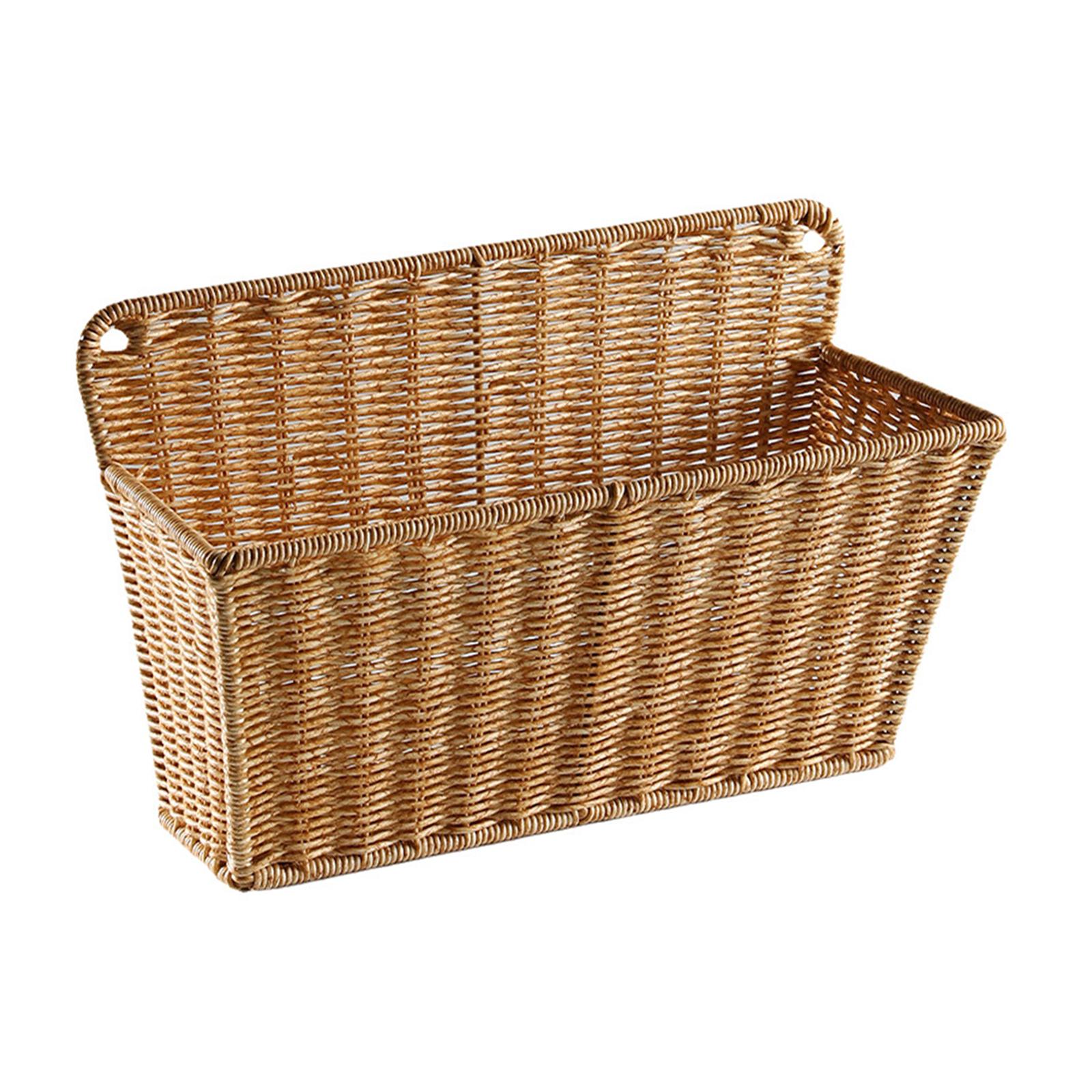 Home Essentials Bathroom Organizer - Scandinavische stijl geweven opbergmand wandhangende organizer