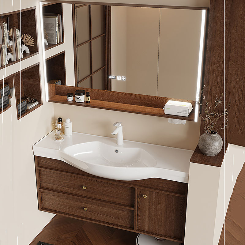 Home Bathroom Partition Wall - Spiegel Opbergkast Organisator Toiletverdelingen Laden Papier
