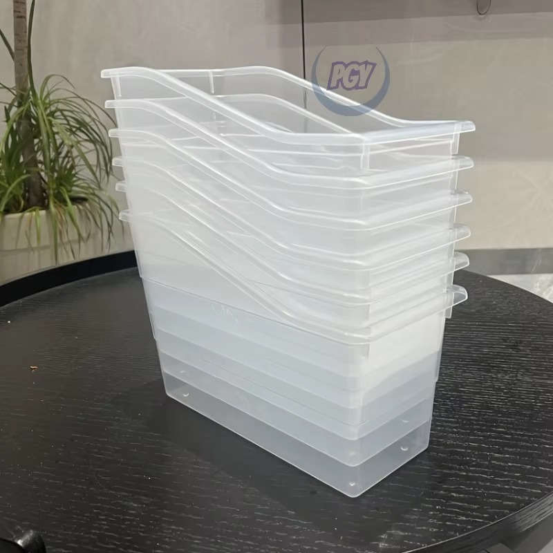 Home Essentials Bathroom Organizer - 6-pack doorzichtige plastic opbergdozen stapelbaar voor
