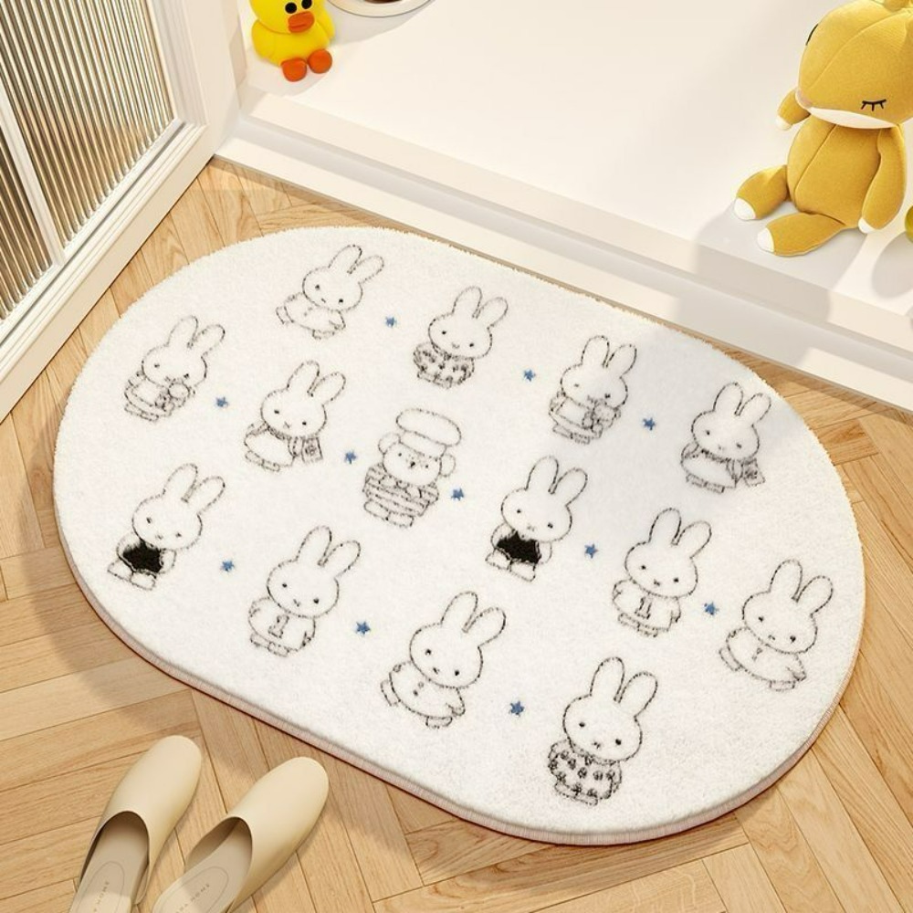 Home Bathroom Carpet - Nijntje Cartoon Vloermat Zacht Imitatie Kasjmier