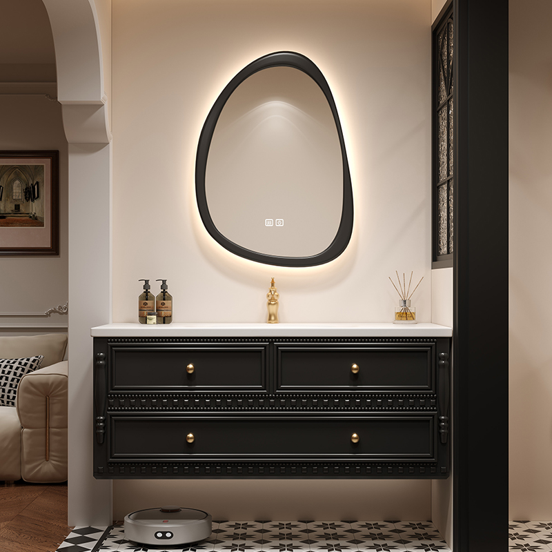 Home Bathroom Partition Wall - Franse retro badkamerkast ruimtebesparende decoraties scheidingswanden