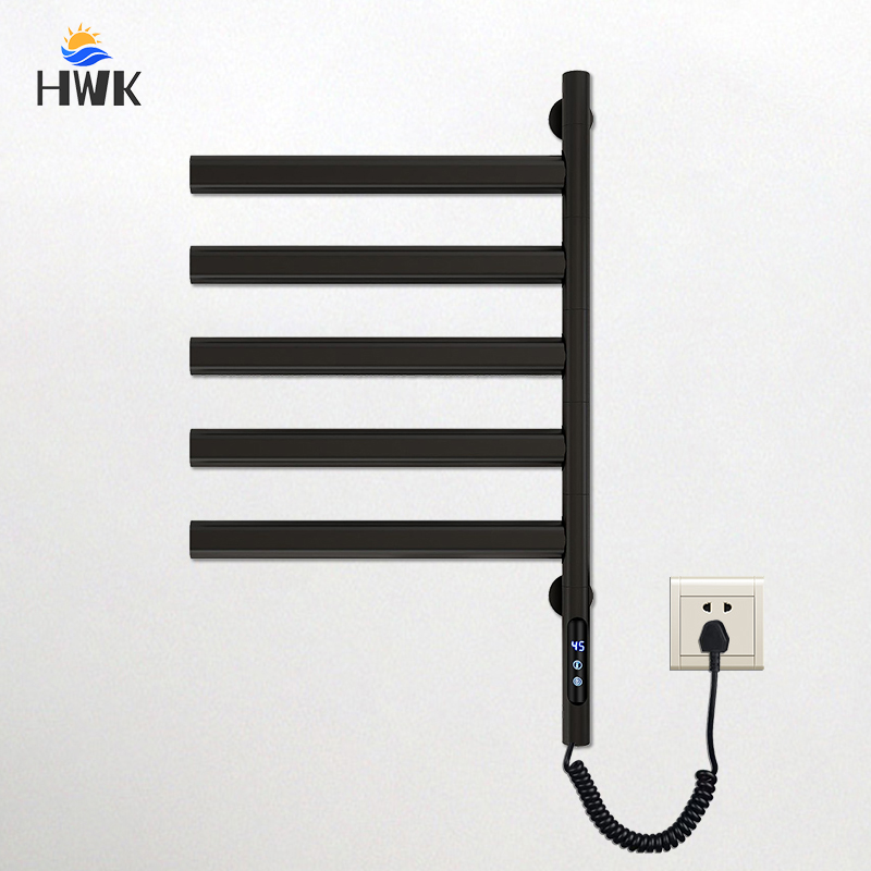 Towel Warmer Electric - Zwart/Wit/Grijs Elektrisch verwarmd handdoekenrek Temperatuurregeling Timing
