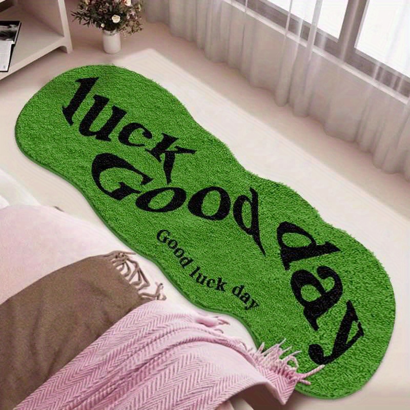 Home Goods Bathroom Decor - VIKAMA Groen Tapijt Brengt Geluk Tot