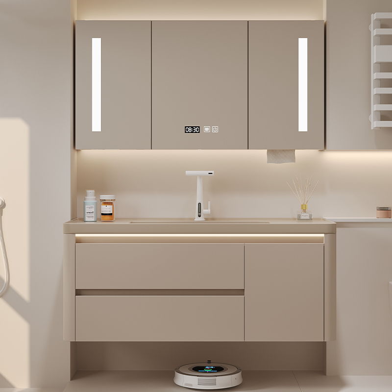 Home Bathroom Partition Wall - Organisator Spiegel Badkamerkast Opbergruimte Wandaccessoires Toilet