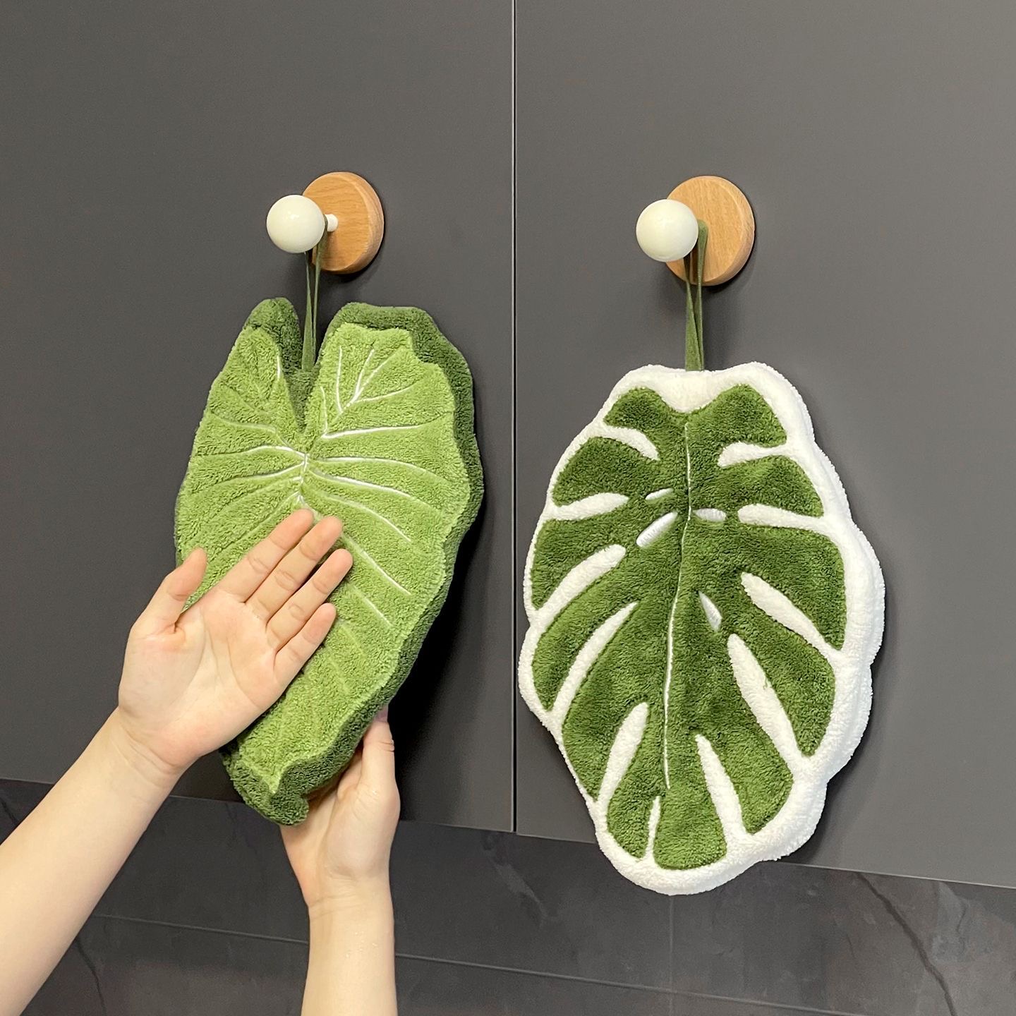 Home Goods Bathroom Decor - Leuke handdoek met schildpadrugblad, zachte absorberende