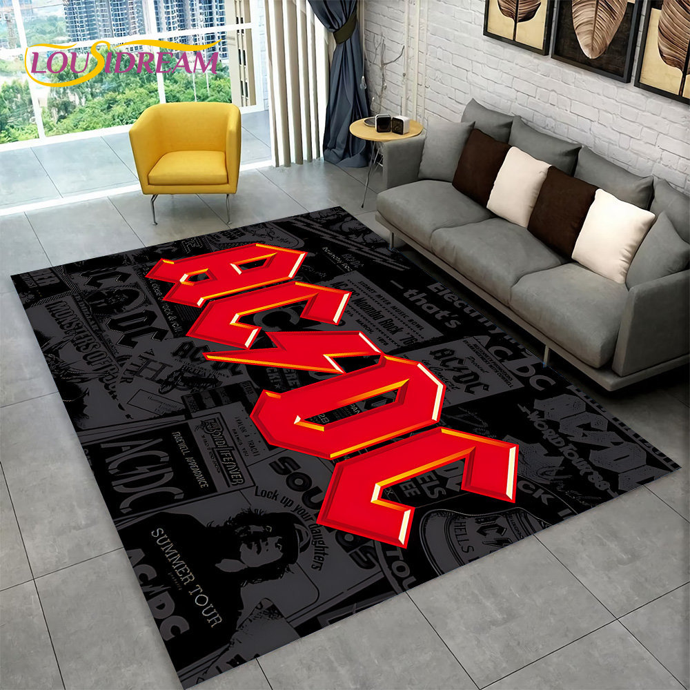 Home Bathroom Carpet - AC/DC Rock Band Area Rug Groot,