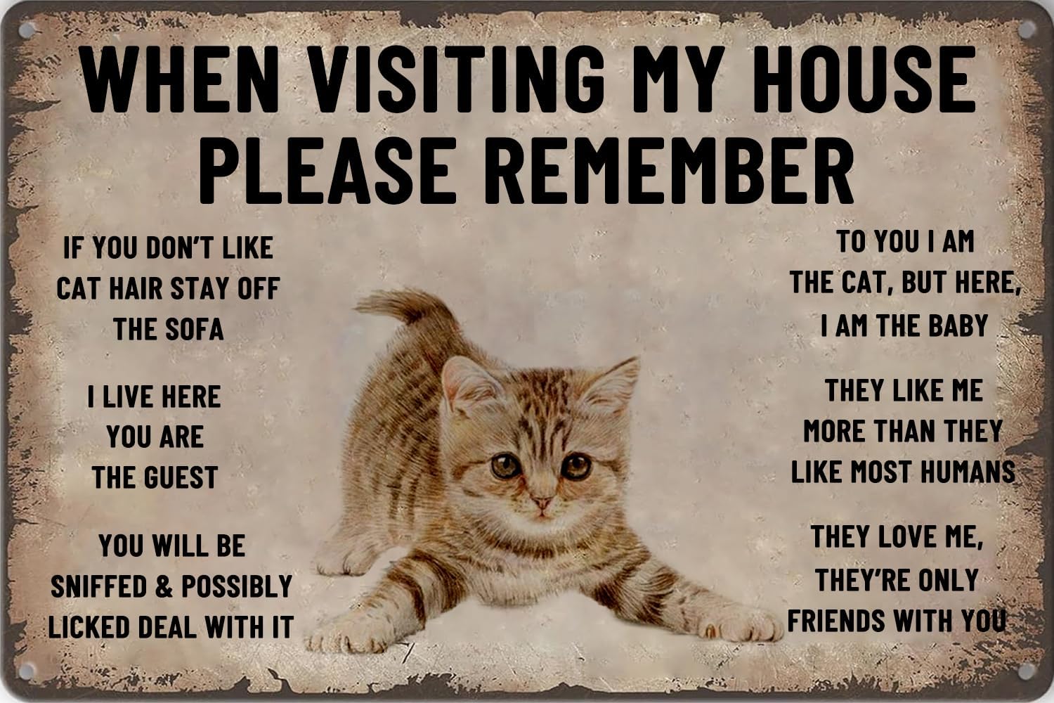 Bathroom Home Visit - Kattenwanddecoratie: 'Wanneer u bij mij thuis