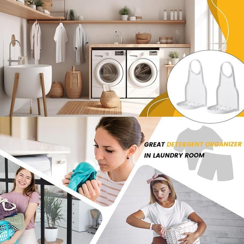 Home Essentials Bathroom Organizer - 4-delige opvouwbare wasmiddelbekerhouder, dispenser, bekerstandaard, badkamerorganizer,