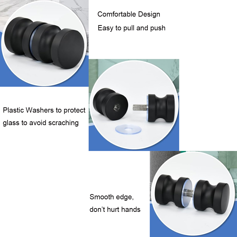 Aluminium glazen deurknop zwar - Home Bathroom Hardware recensie en prijs