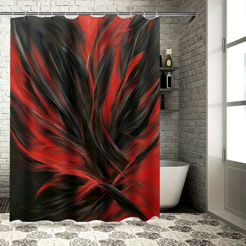 Rood en zwart abstract print d - Home Bathroom Ideas recensie en prijs