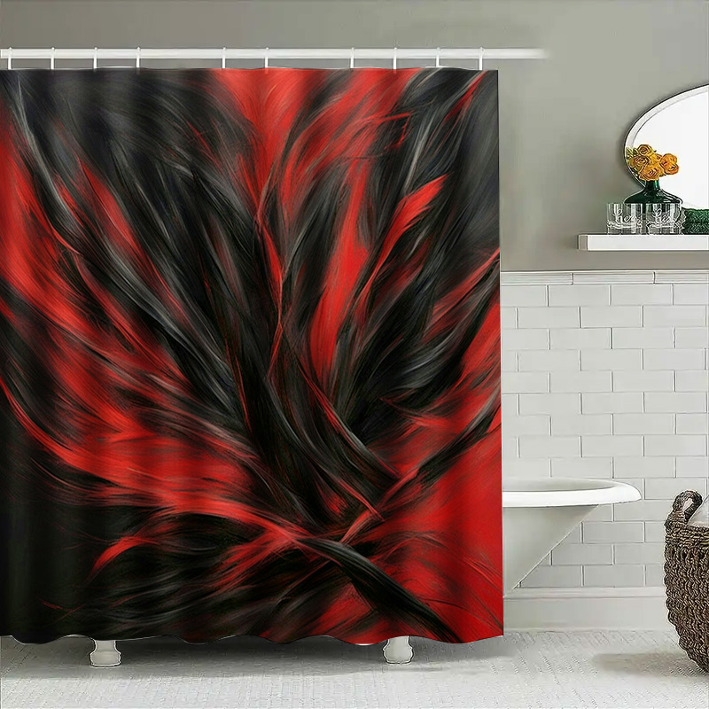 Rood en zwart abstract print d - Home Bathroom Ideas recensie en prijs