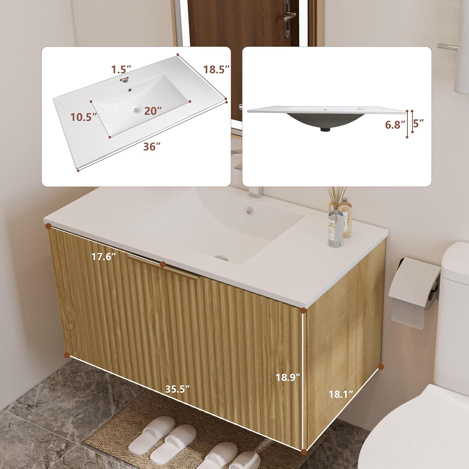 Moderne zwevende badkamermeube - Home In Bathroom recensie en prijs