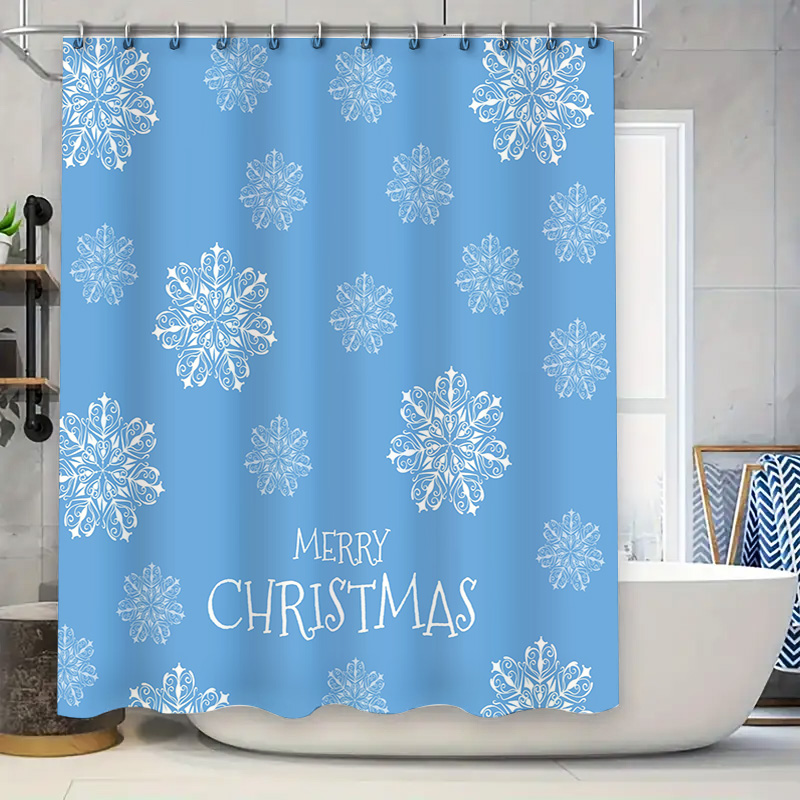 Kerst Douchegordijn Sneeuwvlok - Home Bathroom Ideas recensie en prijs