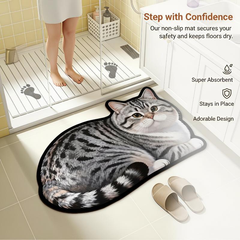 Diatomeeën badmat met schattig - Home Bathroom Ideas recensie en prijs