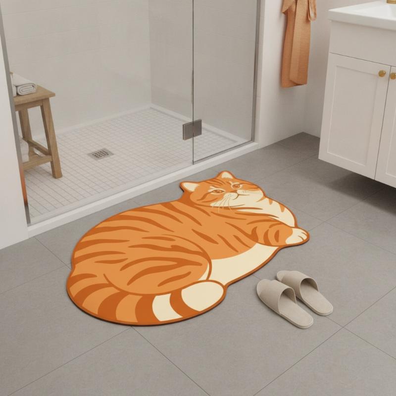 Diatomeeën badmat met schattig - Home Bathroom Ideas recensie en prijs