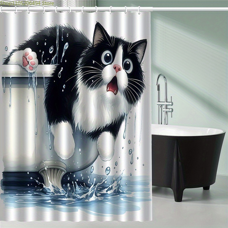 Grappige kat springt uit de ba - Home Bathroom Ideas recensie en prijs
