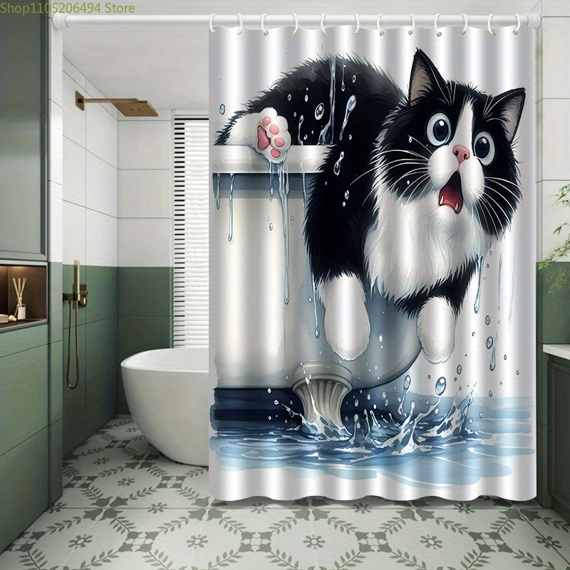Grappige kat springt uit de ba - Home Bathroom Ideas recensie en prijs