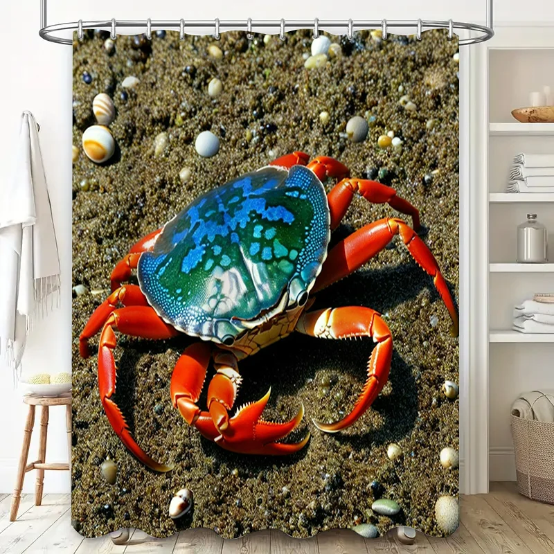 3D-geprint douchegordijn blauw - Home Bathroom Ideas recensie en prijs