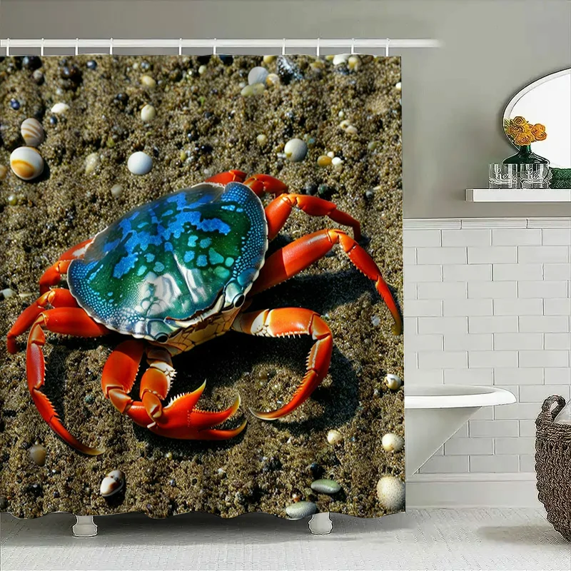 3D-geprint douchegordijn blauw - Home Bathroom Ideas recensie en prijs