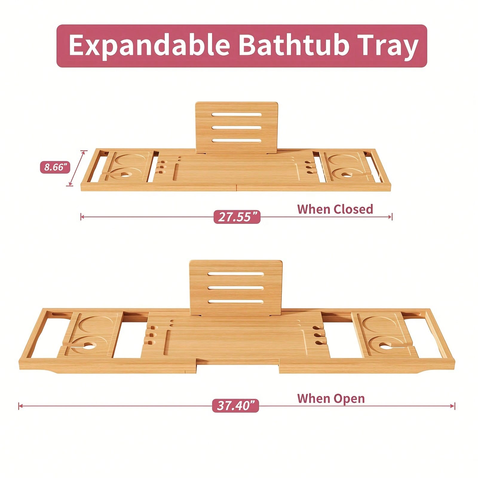 Bamboe badkuipbakje, uittrekba - Home Essentials Bathroom Organizer recensie en prijs