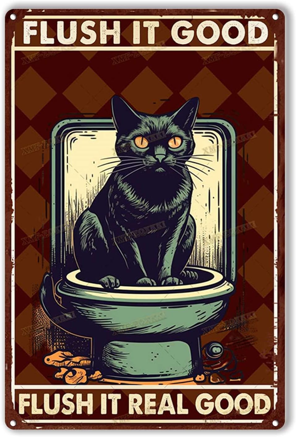 Tin Sign Flush It Good Real Fu - Home Goods Bathroom Decor recensie en prijs