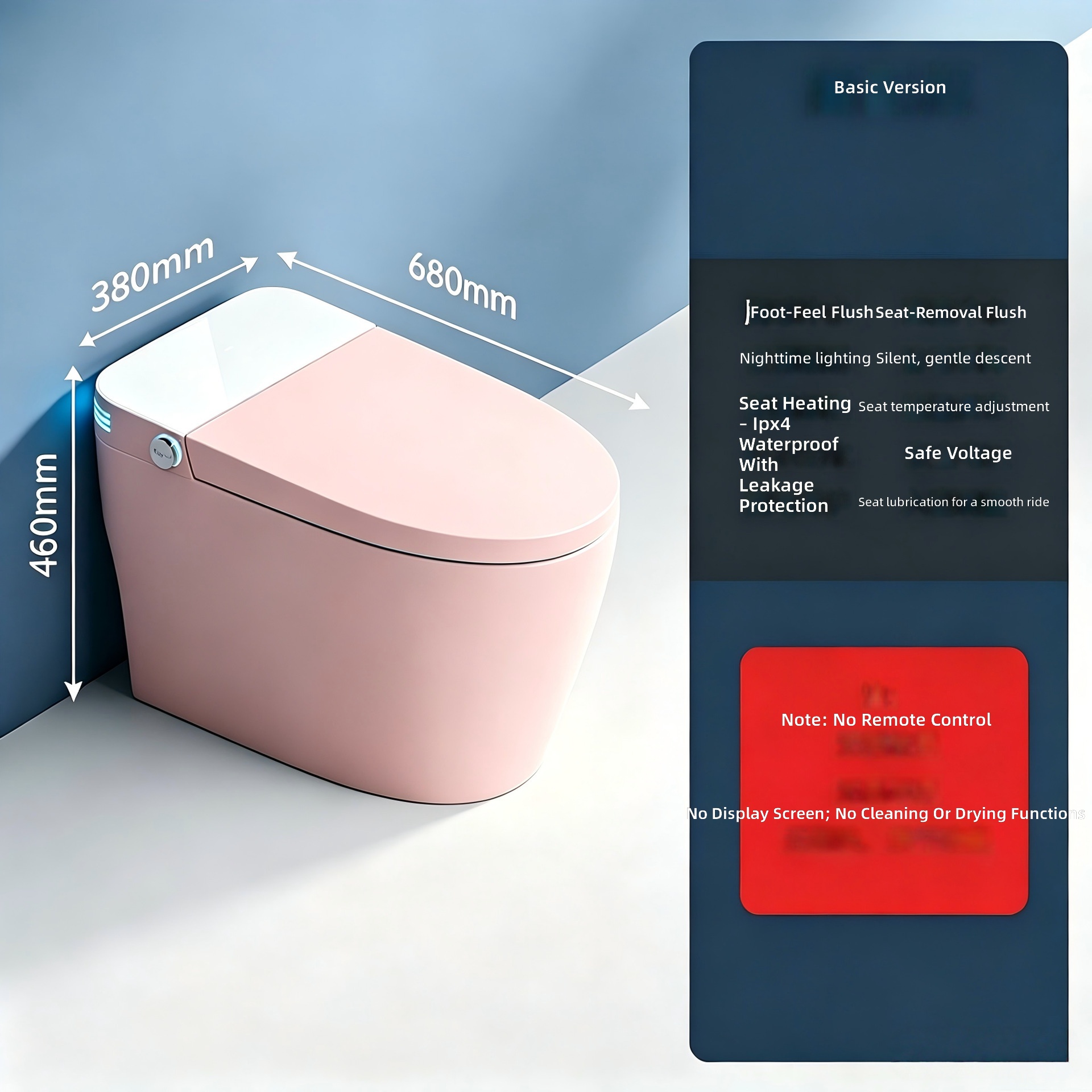 Slim toilet, roze, alles-in-éé - Home In Bathroom recensie en prijs