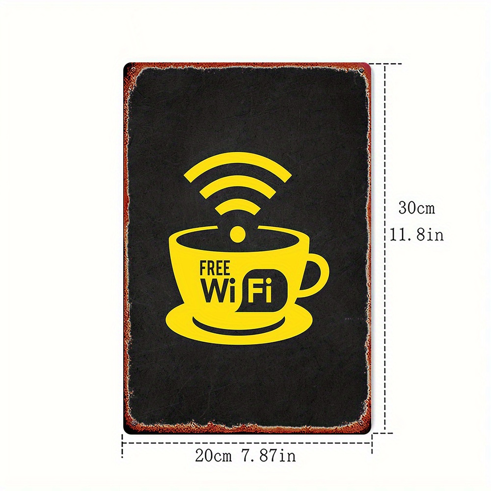 2D vintage metalen bord, WiFi- - Home Bathroom Ideas recensie en prijs